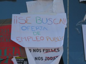 Al asalto del empleo público (Mayo de 2011.Acampada de Indignados en Madrid.